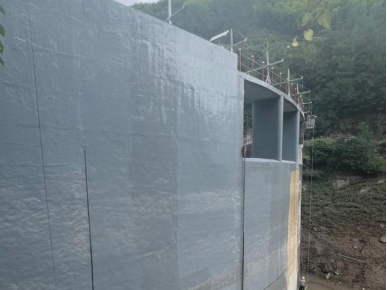 浙江省寧波市四明山鎮(zhèn)宓家山水庫(kù)迎水面聚脲防護(hù)工程